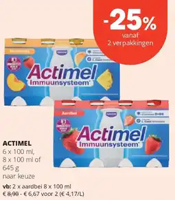 Spar ACTIMEL 6 x 100 ml aanbieding