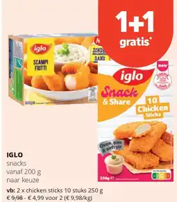 Spar IGLO snacks vanaf 200 g aanbieding