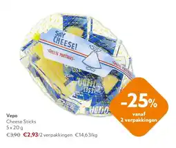 OKay Vepo Cheese Sticks 5 x 20 g aanbieding