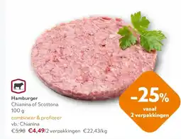 OKay Hamburger Chianina of Scottona 100 g aanbieding