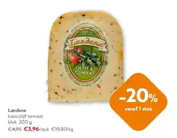 OKay Landana kaas olijf-tomaat blok 200 g aanbieding