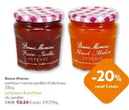 OKay Bonne Maman confituur Intense aardbei of abrikoos 335 g aanbieding