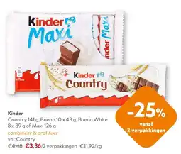 OKay Kinder Country 141 g, Bueno 10 x 43 g aanbieding