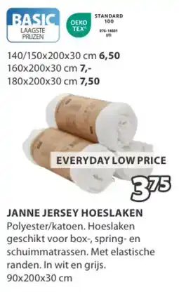 Jysk Janne jersey hoeslaken aanbieding