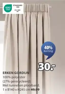 Jysk ERKEN GORDIJN aanbieding