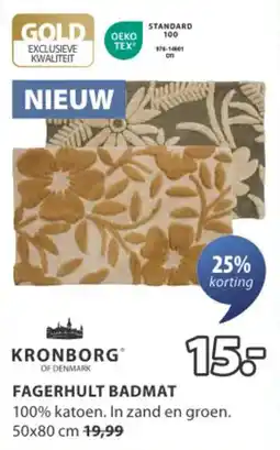 Jysk Kronborg fagerhult badmat aanbieding