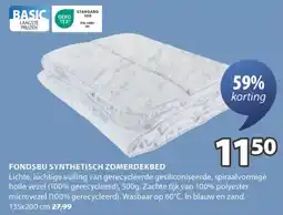 Jysk Fondsbu synthetisch zomerdekbed aanbieding