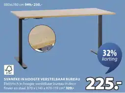 Jysk Svaneke in hoogte verstelbaar bureau aanbieding