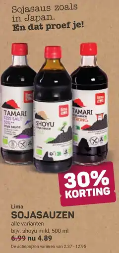 Ekoplaza Lima sojasauzen aanbieding