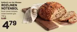 Ekoplaza Bakkerij van der westen rozijnen notenbol aanbieding