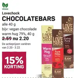 Ekoplaza Lovechock chocolatebars aanbieding