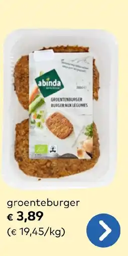 Bio Planet Abinda groenteburger aanbieding