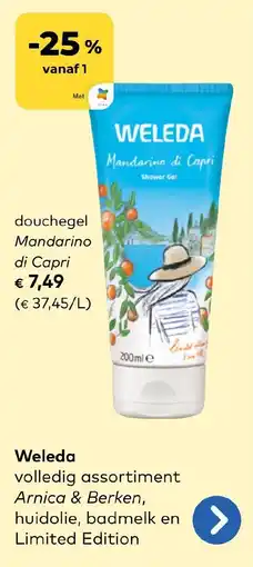 Bio Planet Weleda douchegel Mandarino di Capri aanbieding