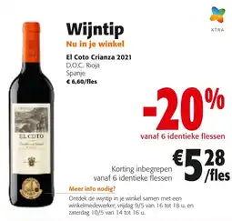 Colruyt El Coto Crianza 2021 aanbieding