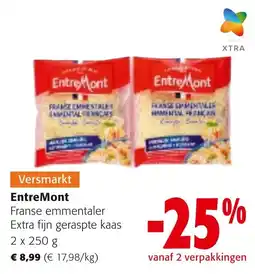 Colruyt Entremont franse emmentaler extra fijn geraspte kaas aanbieding