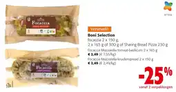 Colruyt Boni Selection focaccia of sharing bread pizza aanbieding