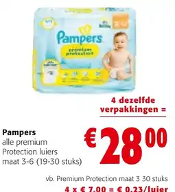 Colruyt Pampers alle premium Protection luiers aanbieding