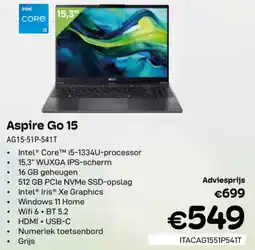 CompuDeals Acer Aspire Go 15 AG15-51P-541T aanbieding