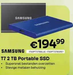 CompuDeals Samsung T7 2 TB Portable SSD aanbieding