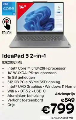 CompuDeals Lenovo IdeaPad 5 2-in-1 83KX002FMB aanbieding