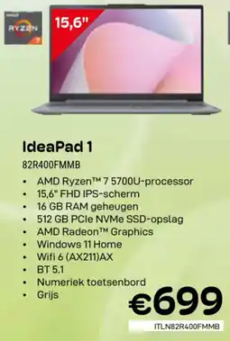 CompuDeals Lenovo IdeaPad 1 82R400FMMB aanbieding