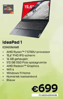 CompuDeals Lenovo IdeaPad 1 82R400MAMB aanbieding