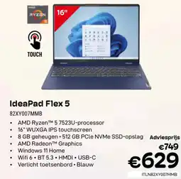 CompuDeals Lenovo IdeaPad Flex 5 82XY007MMB aanbieding
