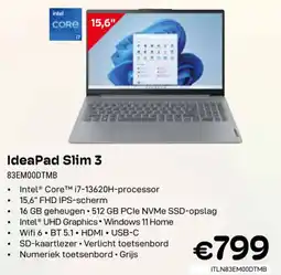 CompuDeals Lenovo IdeaPad Slim 3 83EM00DTMB aanbieding
