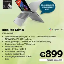 CompuDeals Lenovo IdeaPad Slim 5 83HL004JMB aanbieding