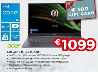 Exellent Acer Swift 3 (SF316-51-77H1) aanbieding