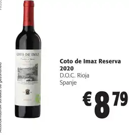 Colruyt Coto de Imaz Reserva 2020 aanbieding