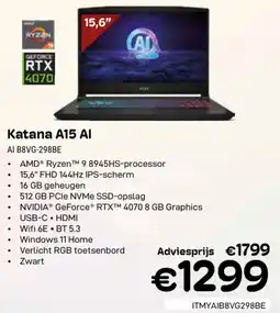 CompuDeals Katana A15 AI AI B8VG-298BE aanbieding