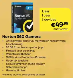 CompuDeals Norton 360 Gamers aanbieding