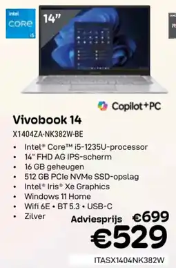 CompuDeals Vivobook 14 X1404ZA-NK382W-BE aanbieding