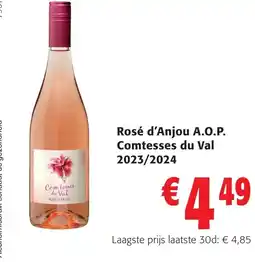 Colruyt Rosé d'Anjou A.O.P. Comtesses du Val 2023/2024 aanbieding