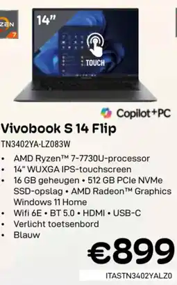 CompuDeals Asus Vivobook S 14 Flip TN3402YA-LZ083W aanbieding
