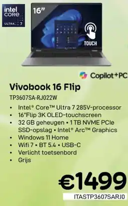 CompuDeals Asus Vivobook 16 Flip TP3607SA-RJ022W aanbieding