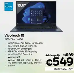 CompuDeals Asus Vivobook 15 X1504ZA-NJ1690W aanbieding