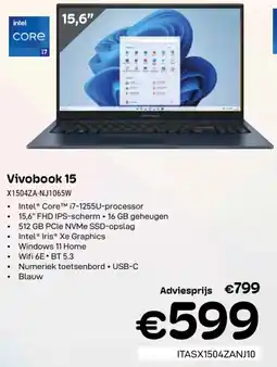 CompuDeals Asus Vivobook 15 X1504ZA-NJ1065W aanbieding