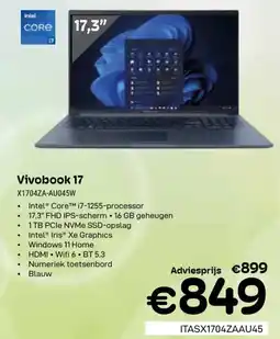 CompuDeals Asus Vivobook 17 X1704ZA-AU045W aanbieding