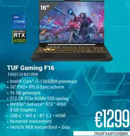 CompuDeals Asus TUF Gaming F16 FX607JV-N3108W aanbieding