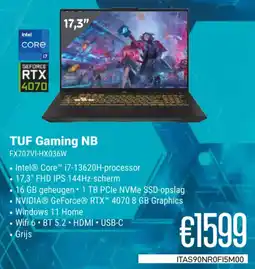 CompuDeals Asus TUF Gaming NB FX707VI-HX036W aanbieding