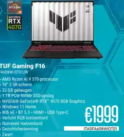 CompuDeals Asus TUF Gaming F16 FA608WI-QT012W aanbieding