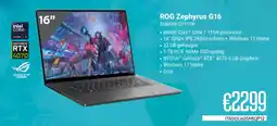 CompuDeals Asus ROG Zephyrus G16 GU605MI-QP121W aanbieding