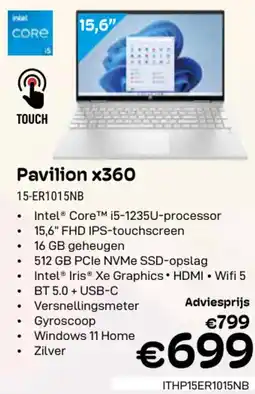 CompuDeals hp Pavilion x360 15-ER1015NB aanbieding