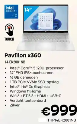 CompuDeals hp Pavilion x360 14-EK2001NB aanbieding