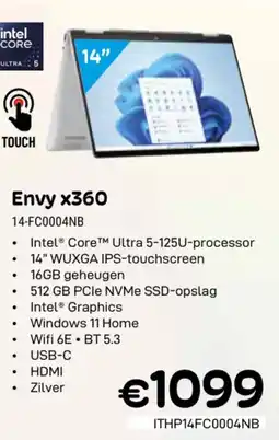 CompuDeals hp Envy x360 14-FC0004NB aanbieding