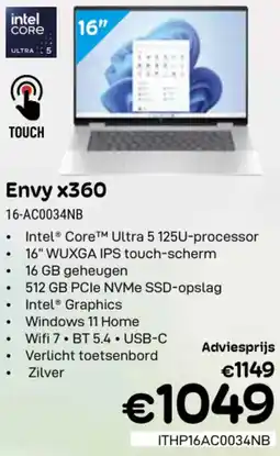 CompuDeals hp Envy x360 16-AC0034NB aanbieding