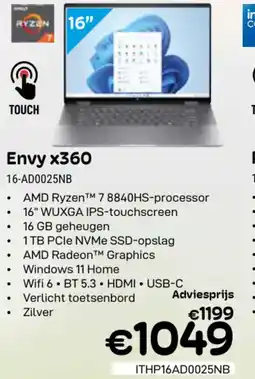 CompuDeals hp Envy x360 16-AD0025NB aanbieding