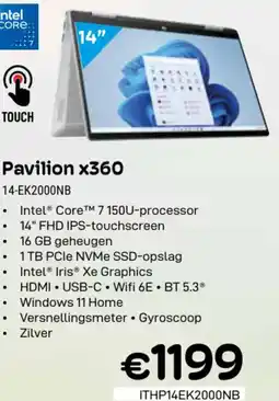 CompuDeals hp Pavilion x360 14-EK2000NB aanbieding